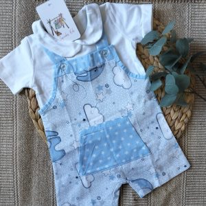 CONJUNTO DOS PIEZAS NUBES CELESTE