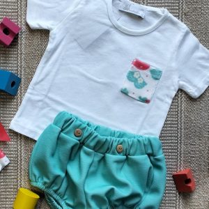 CONJUNTO ALGODÓN FRESA NIÑO