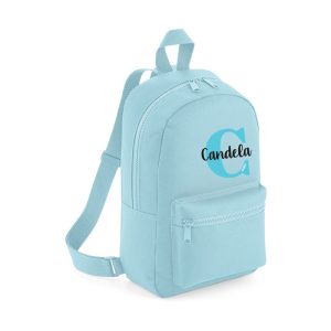 MOCHILA NYLON AZUL PERSONALIZADA