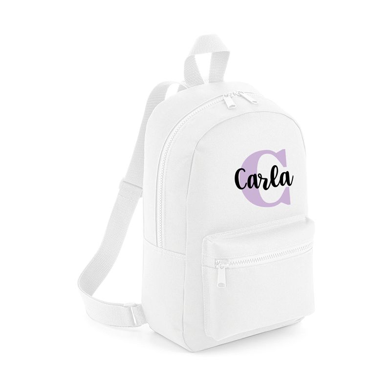 MOCHILA NYLON BLANCA PERSONALIZADA - Imagen 2