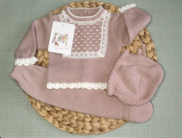 CONJUNTO DE POLAINA CON ENCAJE FRONTAL