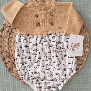 PELELE DE PUNTO CON ESTAMPADO DE PINGÜINO