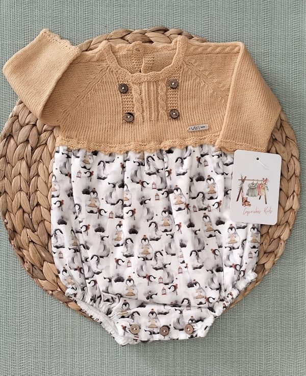 PELELE DE PUNTO CON ESTAMPADO DE PINGÜINO