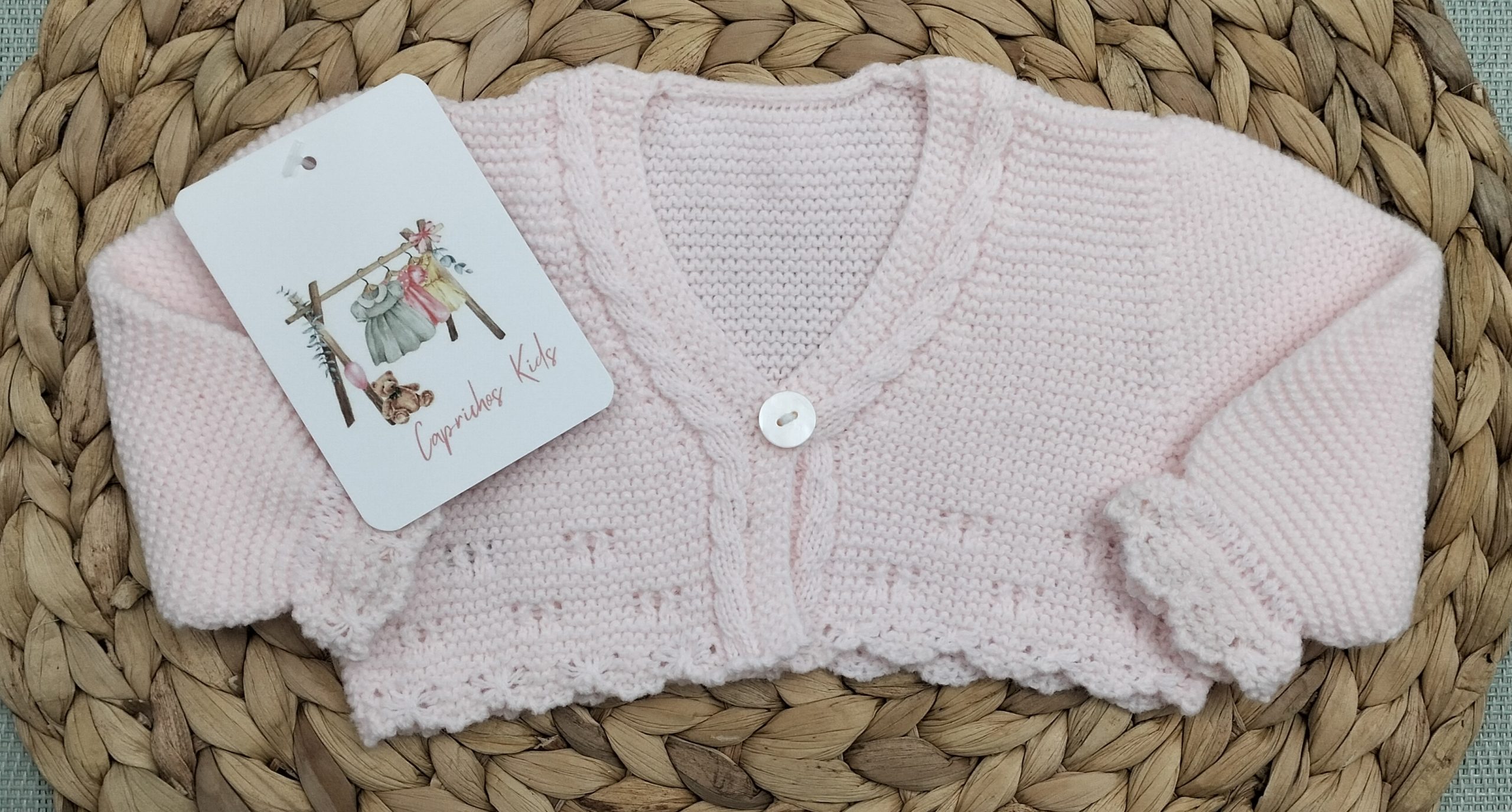 REBECA DE PUNTO NIÑA (ROSA, CRUDO Y BLANCO) - Imagen 3