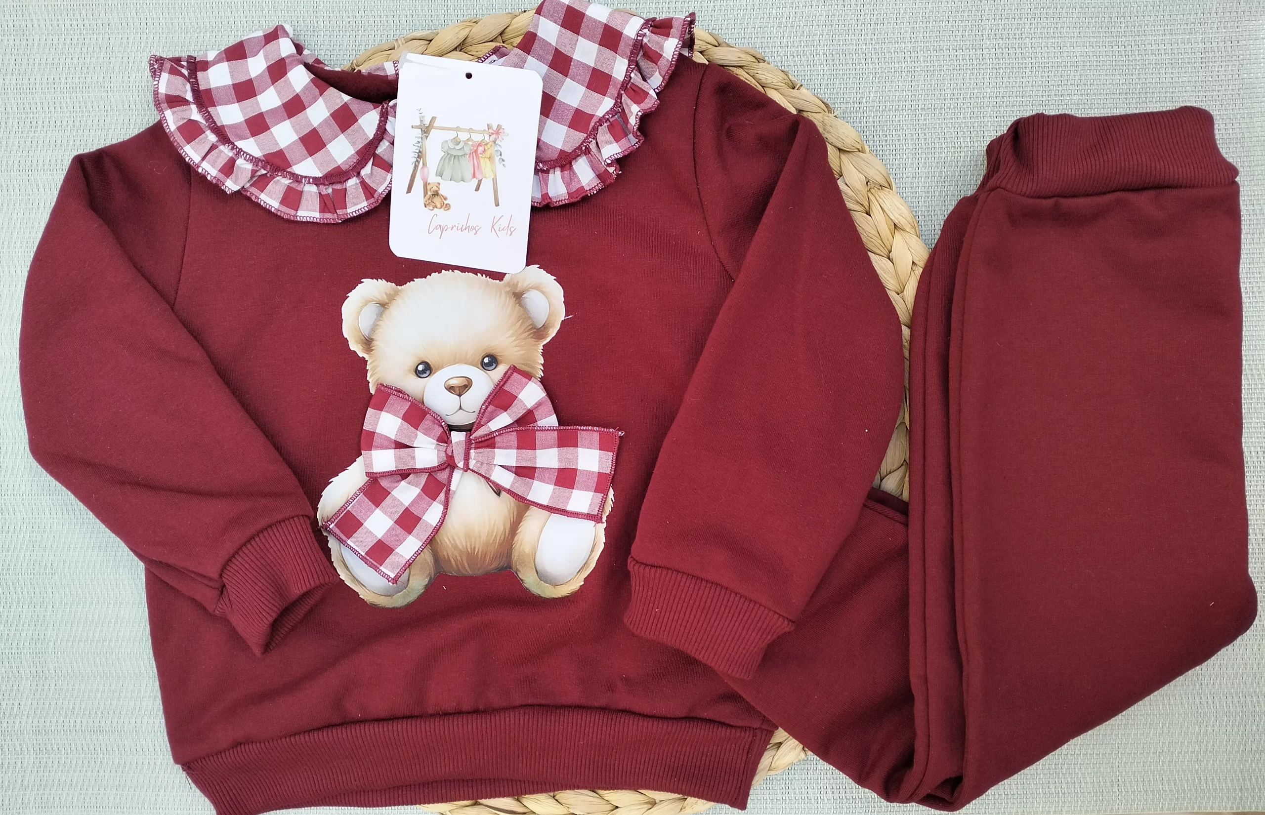 CHANDAL NIÑA OSO BURDEOS
