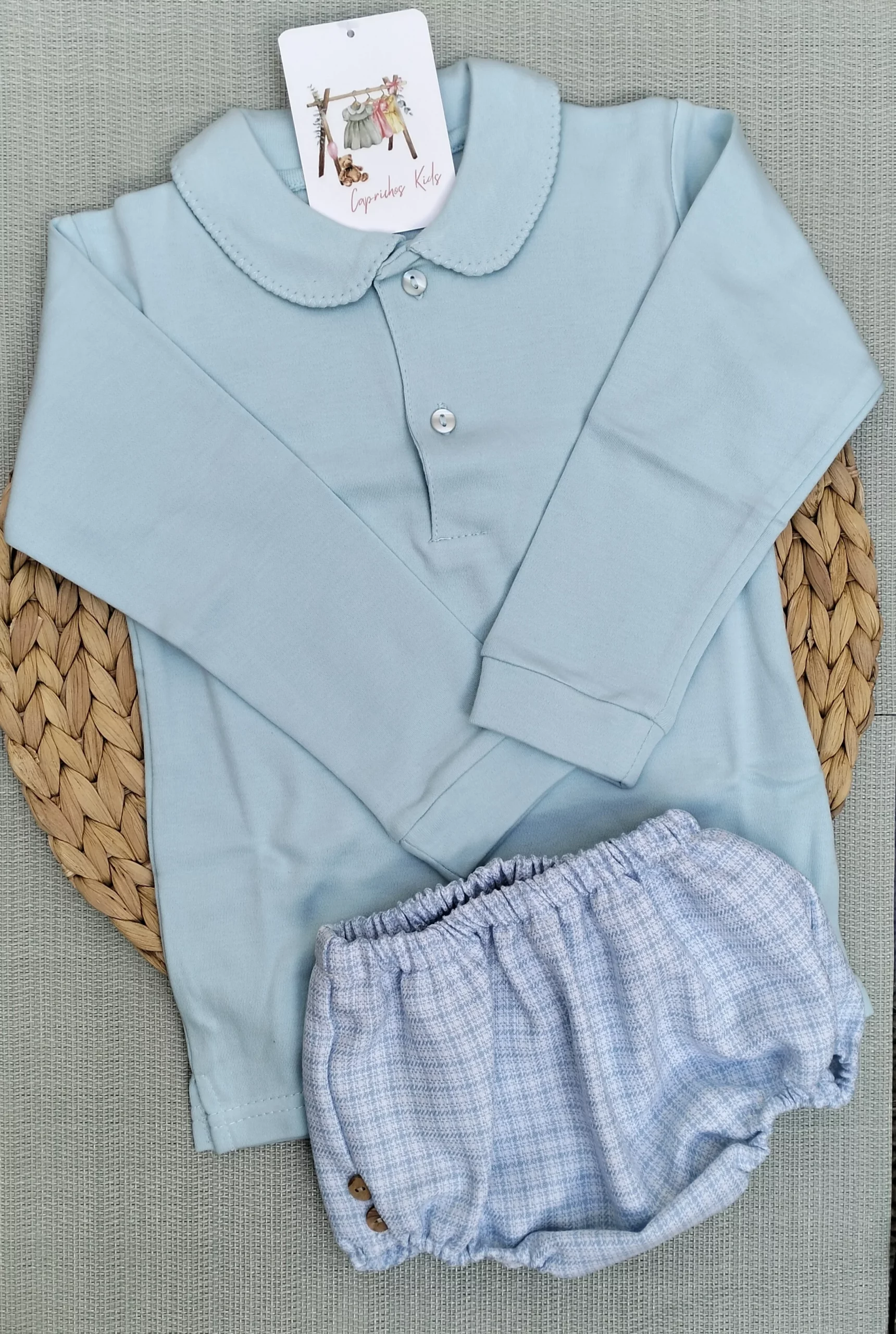 CONJUNTO DE POLOLO CELESTE