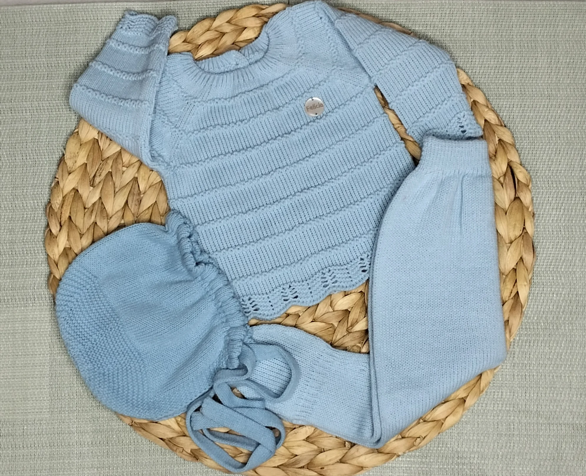 CONJUNTO DE POLAINA EN COLOR AZUL
