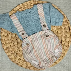 CONJUNTO DE JERSEY Y PETO DE RAYAS
