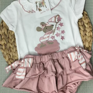 CONJUNTO ALGODON RATON, NIÑA