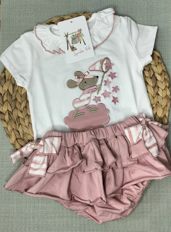 CONJUNTO ALGODON RATON, NIÑA