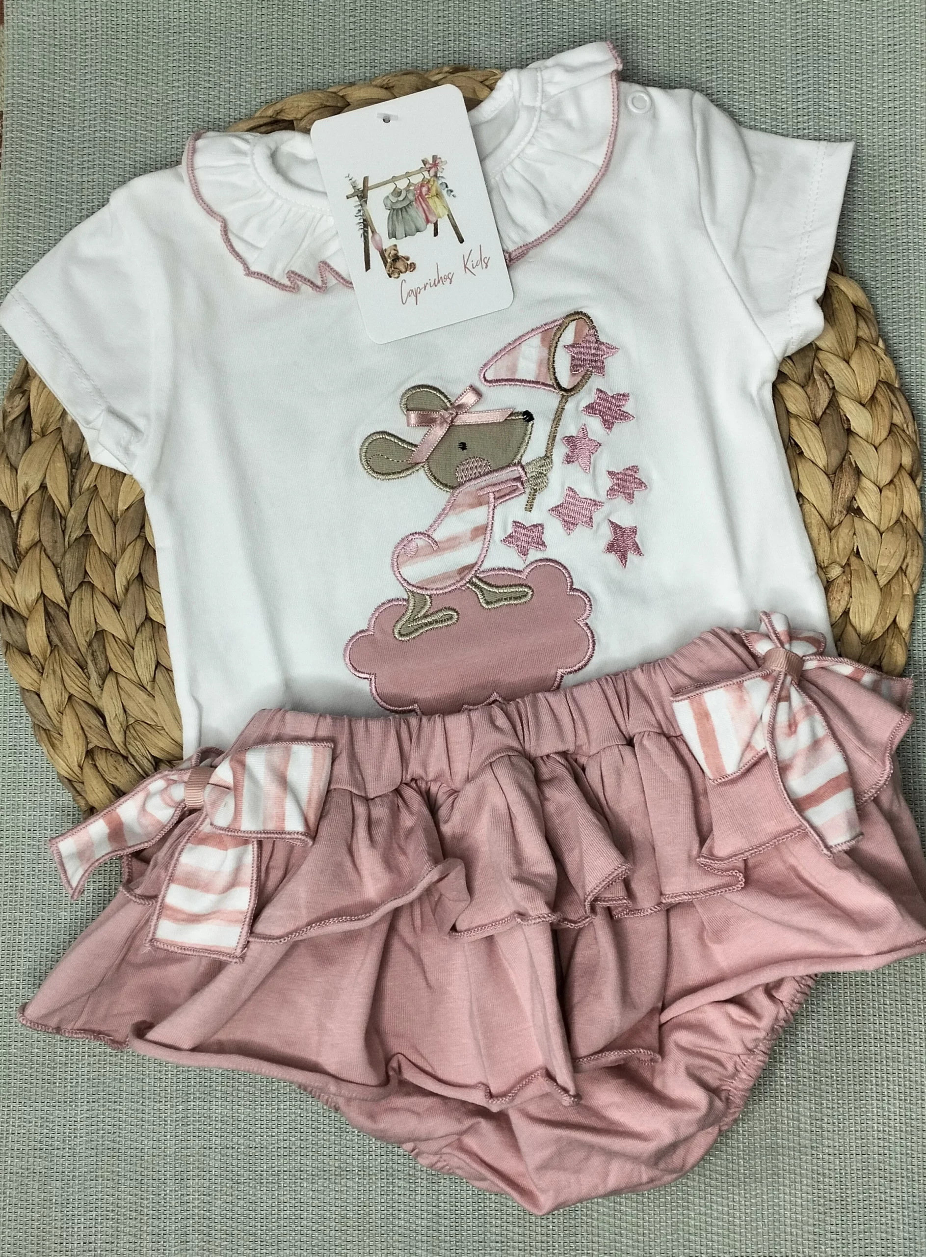 CONJUNTO ALGODON RATON, NIÑA