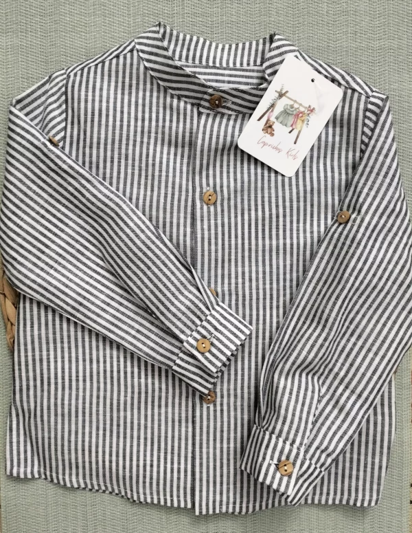 CAMISA CARAMELO, AZUL MARINO