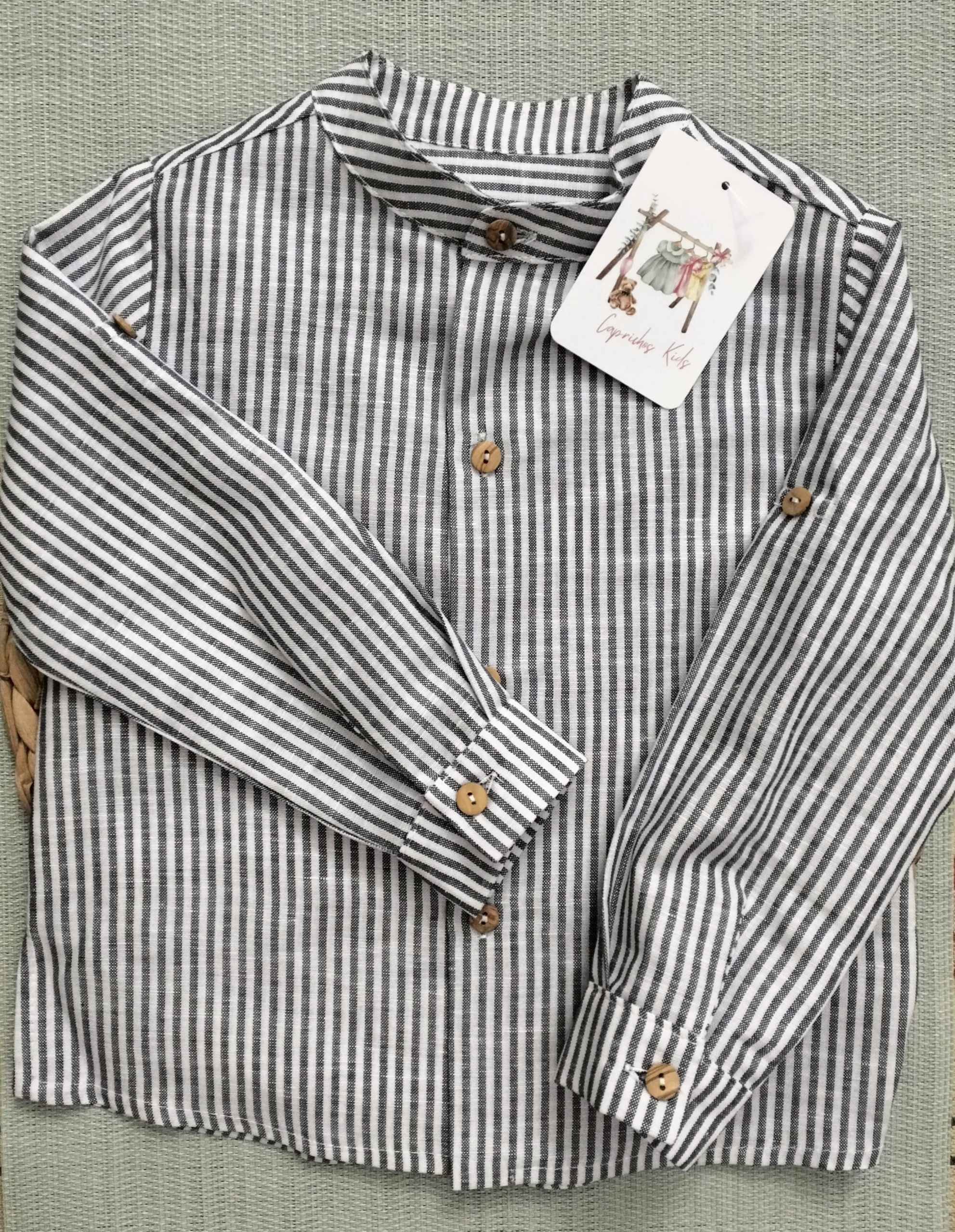 CAMISA CARAMELO, AZUL MARINO
