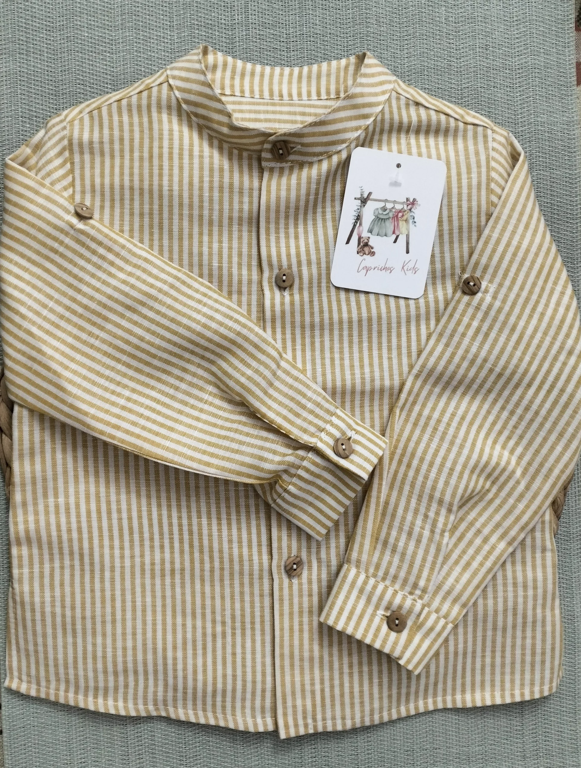 CAMISA CARAMELO, MOSTAZA
