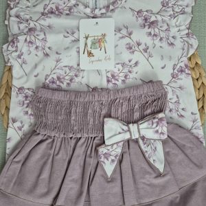 CONJUNTO FLORAL MALVA, NIÑA