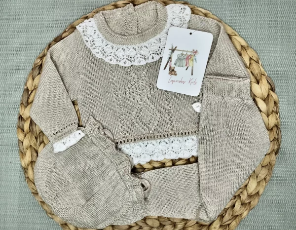 CONJUNTO POLAINA LINO/BLANCO