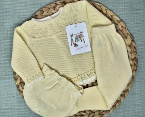 CONJUNTO POLAINA VAINILLA/BLANCO
