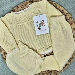 CONJUNTO POLAINA VAINILLA/BLANCO