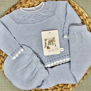 CONJUNTO POLAINA CIELO/BLANCO