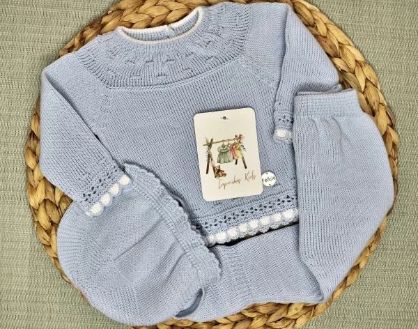 CONJUNTO POLAINA CIELO/BLANCO