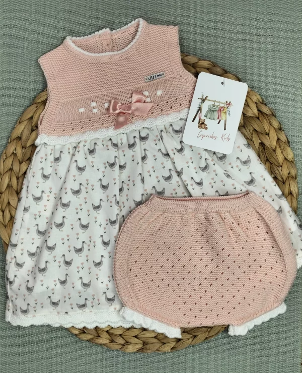 VESTIDO DE HILO CON ESTAMPADO DE PATOS