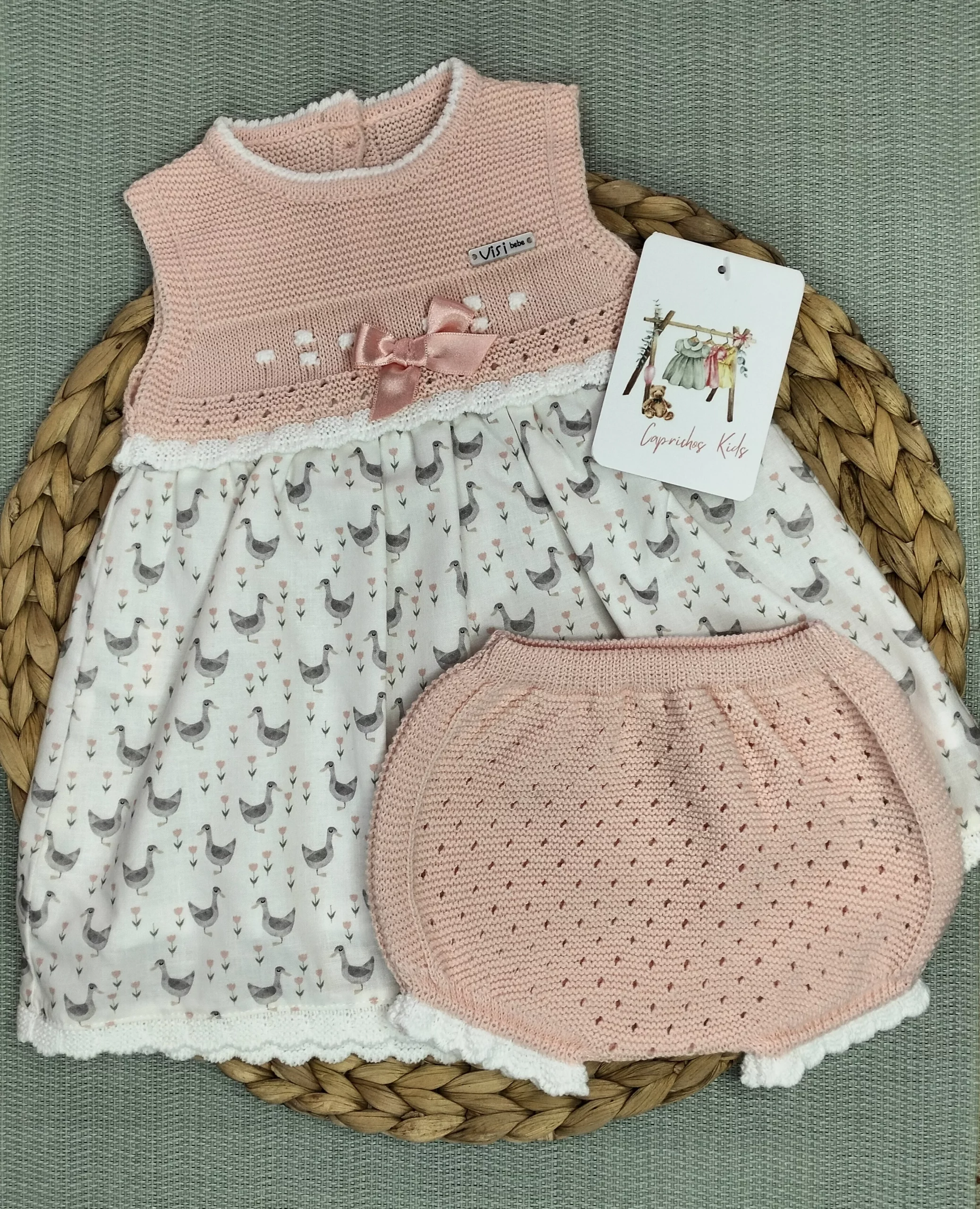 VESTIDO DE HILO CON ESTAMPADO DE PATOS