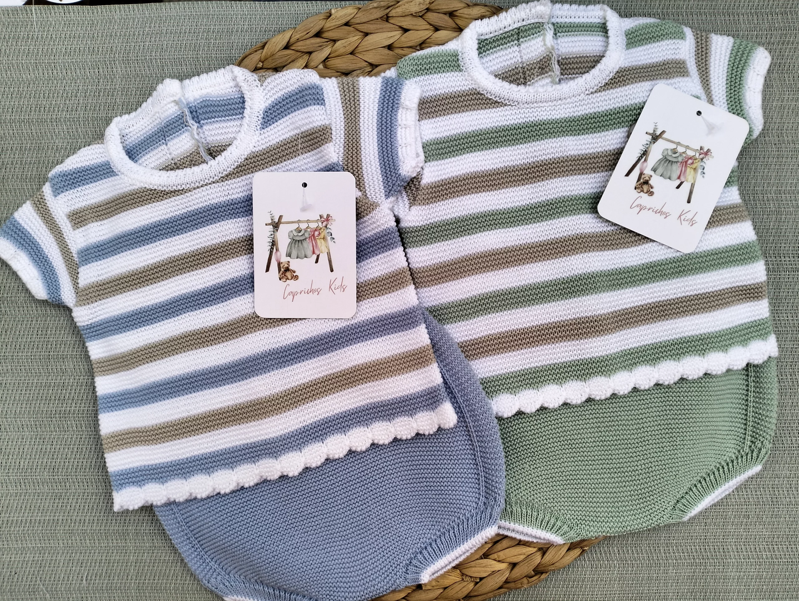 CONJUNTO HILO MANGA CORTA, RAYAS