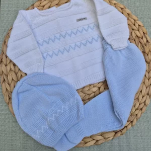 CONJUNTO POLAINA, CELESTE/BLANCO