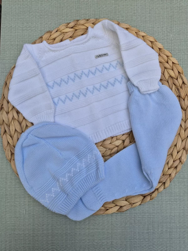 CONJUNTO POLAINA, CELESTE/BLANCO