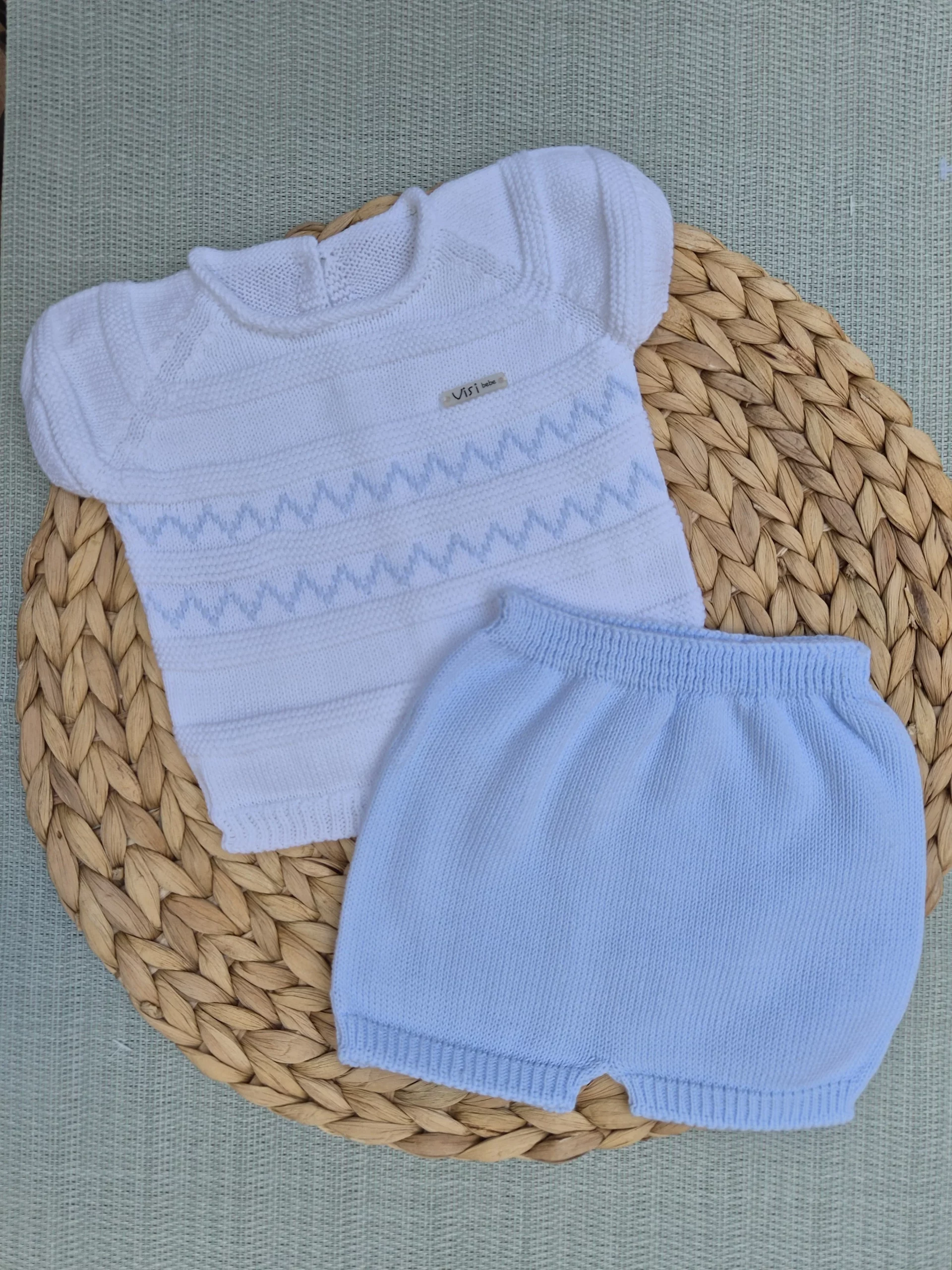 CONJUNTO MC HILO, CELESTE/BLANCO