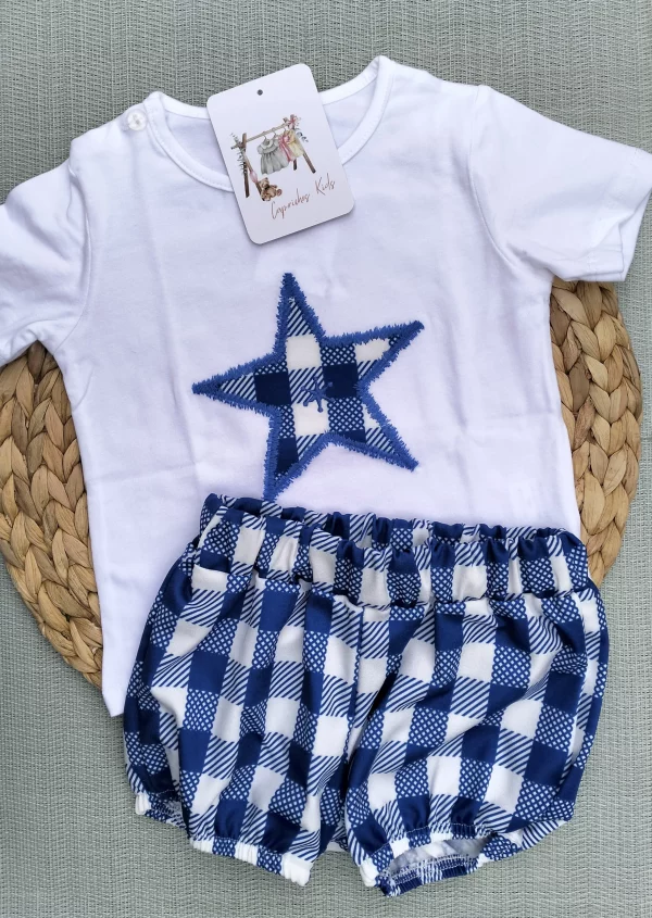 CONJUNTO ALGODON ESTRELLAS, NIÑO