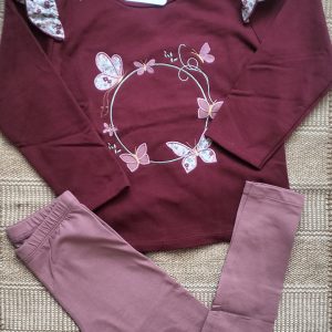 CONJUNTO MARIPOSAS DE ENSUEÑO BURDEOS
