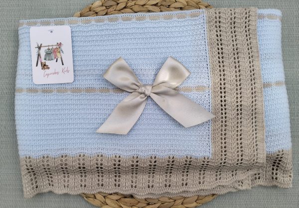 TOQUILLA DE LANA, CELESTE/CAMEL