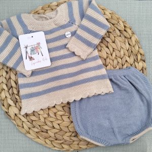 CONJUNTO DOS PIEZAS LANA, AZUL
