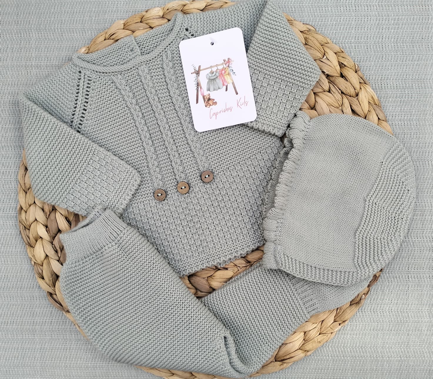 CONJUNTO POLAINA, VERDE EMPOLVADO