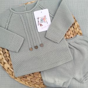 CONJUNTO DOS PIEZAS, VERDE EMPOLVADO