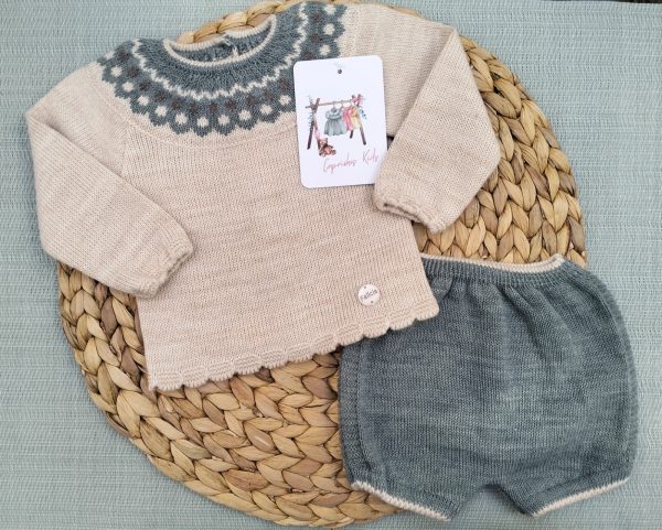 CONJUNTO DOS PIEZAS, CRUDO/HIELO